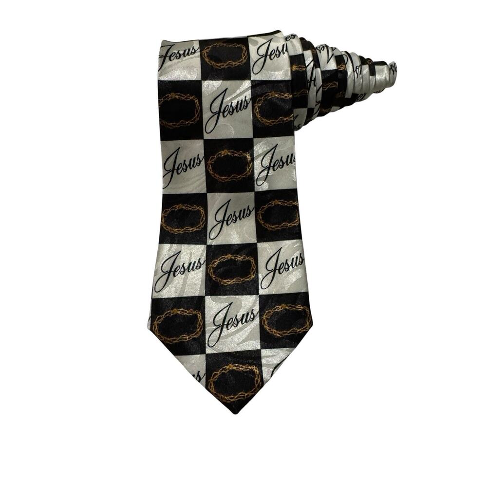 Steve Harris Jesus Crown Of Thorn Religious Christian Novelty Necktie